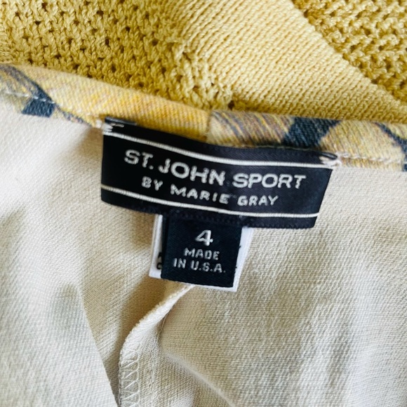 St. John Sport Womens Feather Print Twill Zip Jacket And Pants Set. - Picture 12 of 13